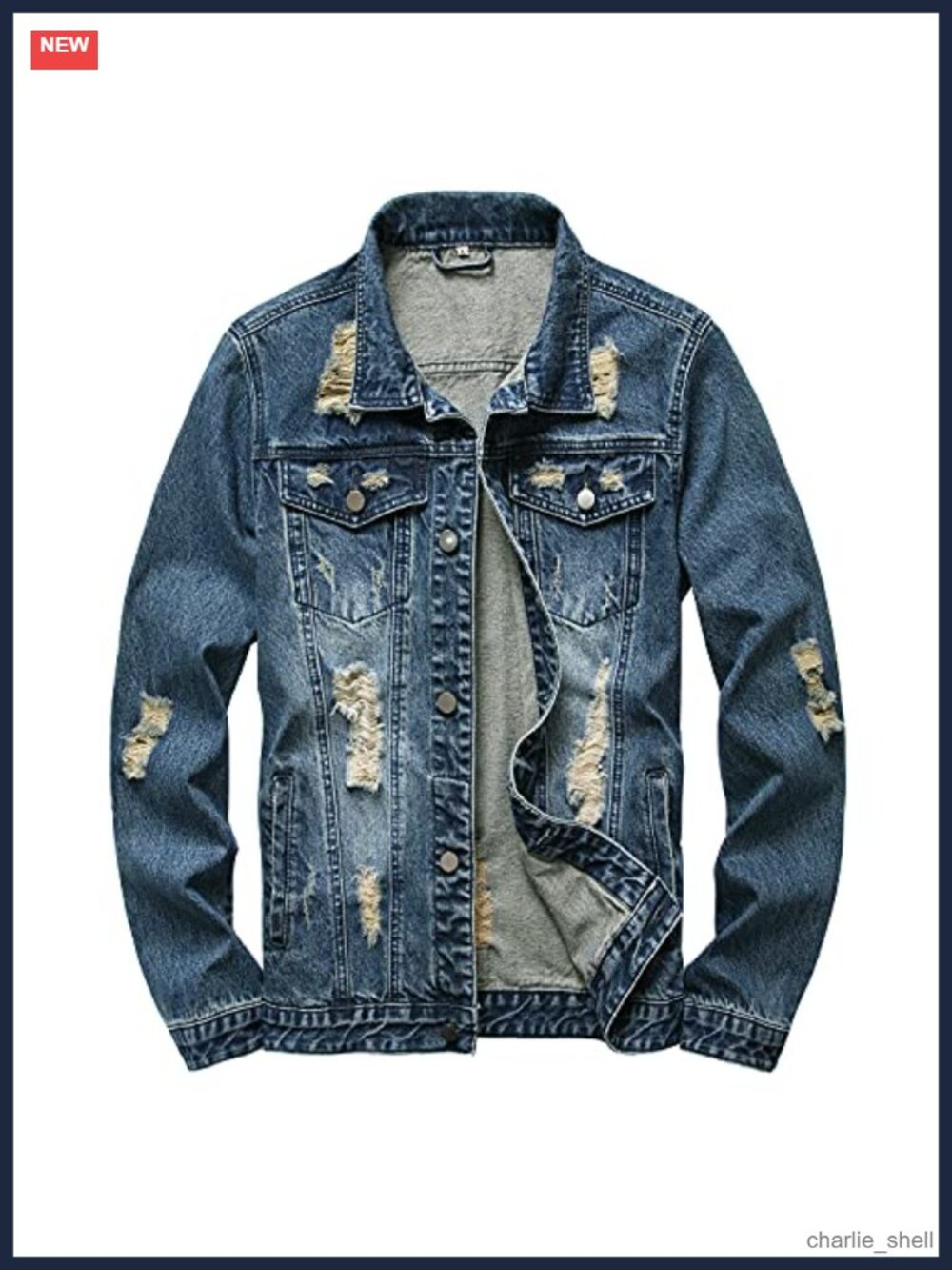 Men's Stretch Denim Jacket Cotton Spandex Vintage Trucker Lightweight